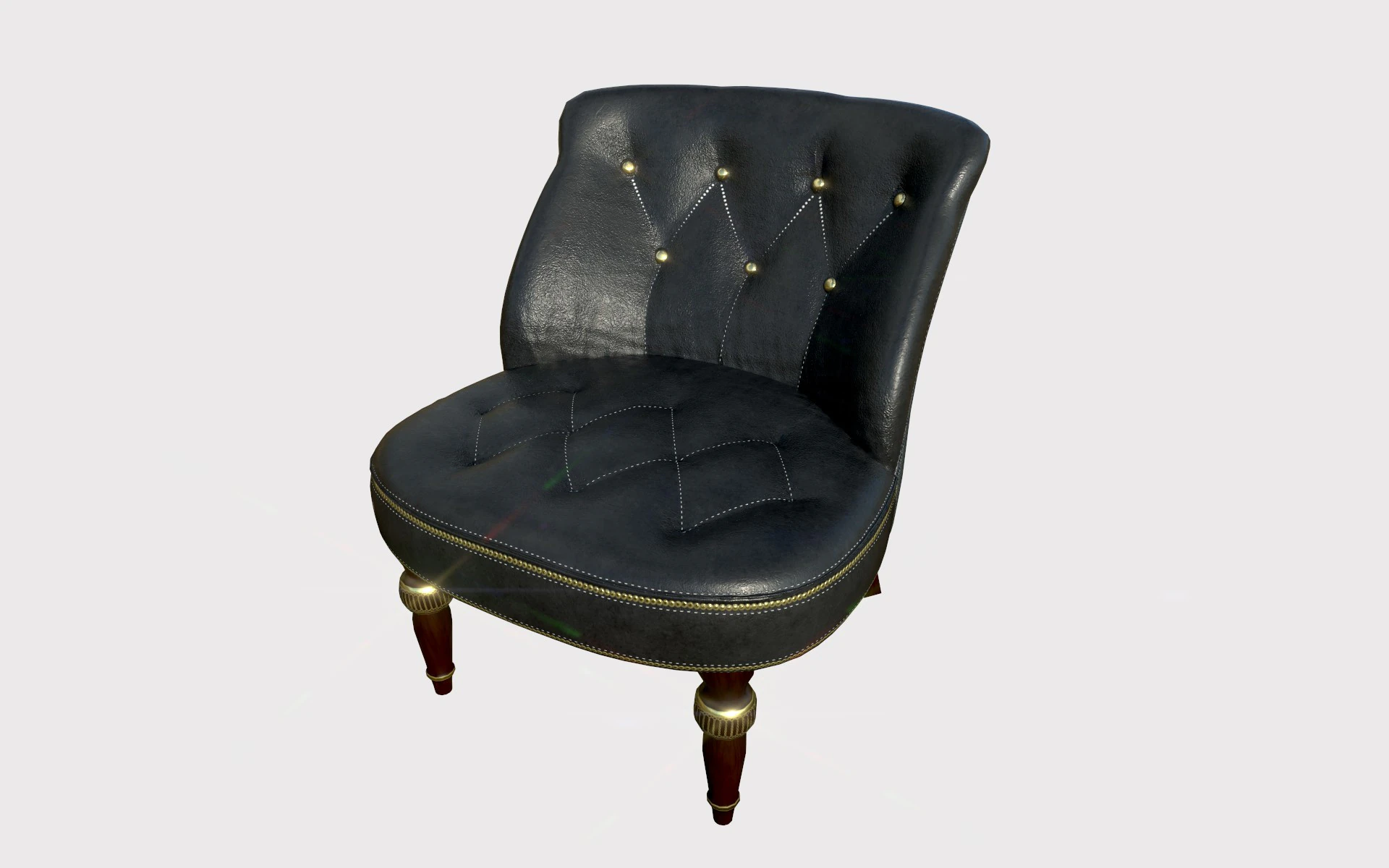 Armchair 01 3D Model .c4d .max .obj .3ds .fbx .stl .blend 