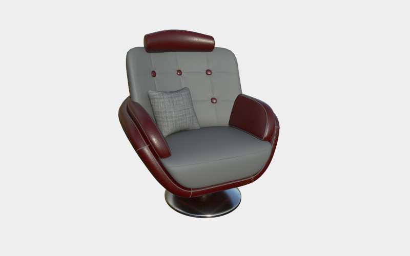 Armchair 09 3D Model .c4d .max .obj .3ds .fbx .stl .blend 