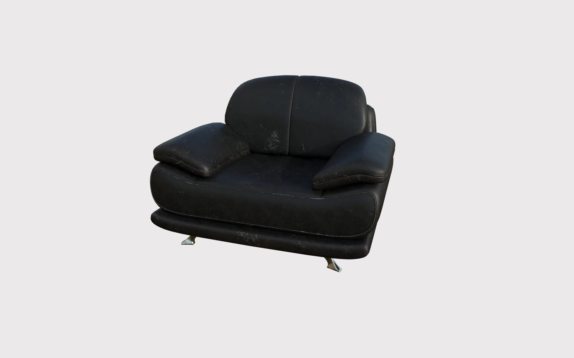 Old Armchair 04 3D Model .c4d .max .obj .3ds .fbx .stl .blend 