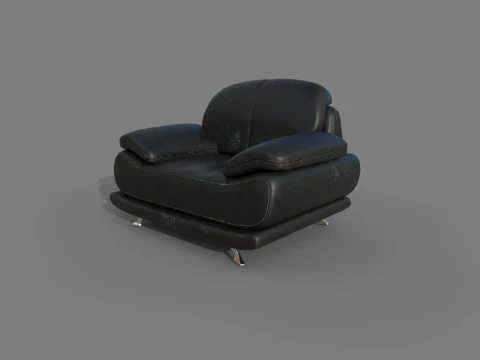 Old Armchair 04 3D Model