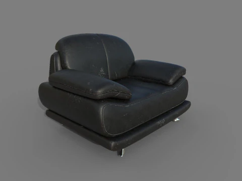 Old Armchair 04 3D Model