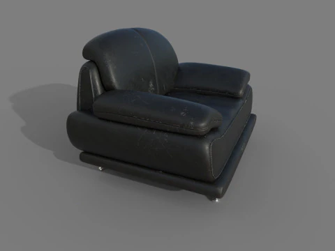 Old Armchair 04 3D Model