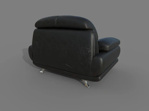 Old Armchair 04 3D Model