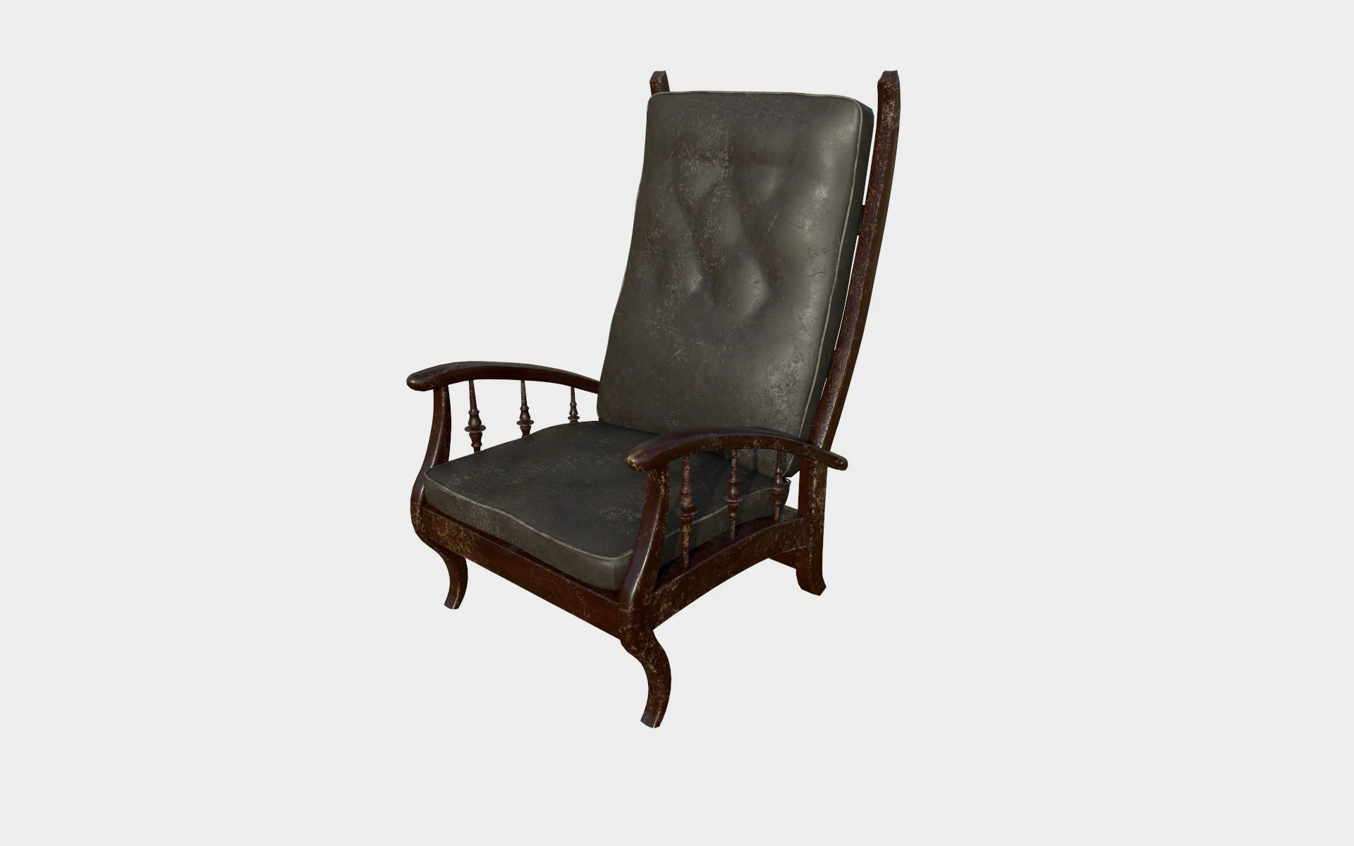 Armchair 02 3D Model .c4d .max .obj .3ds .fbx .stl .blend 