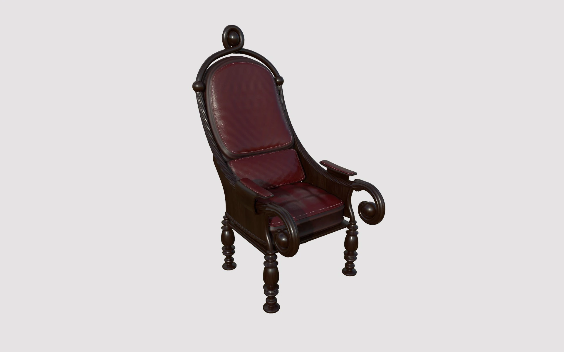 Office Armchair 19 3D Model .c4d .max .obj .3ds .fbx .stl .blend 