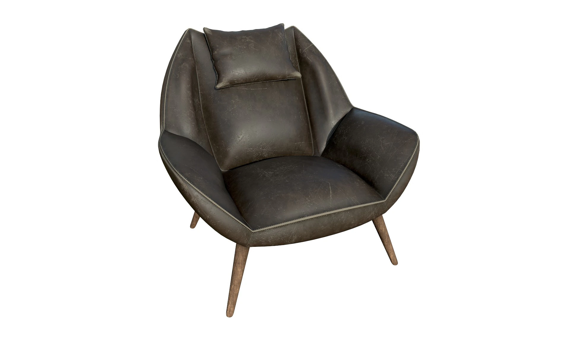Armchair 12 3D Model .c4d .max .obj .3ds .fbx .stl .blend 