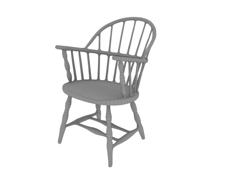 Kursi berlengan 11 Model 3D