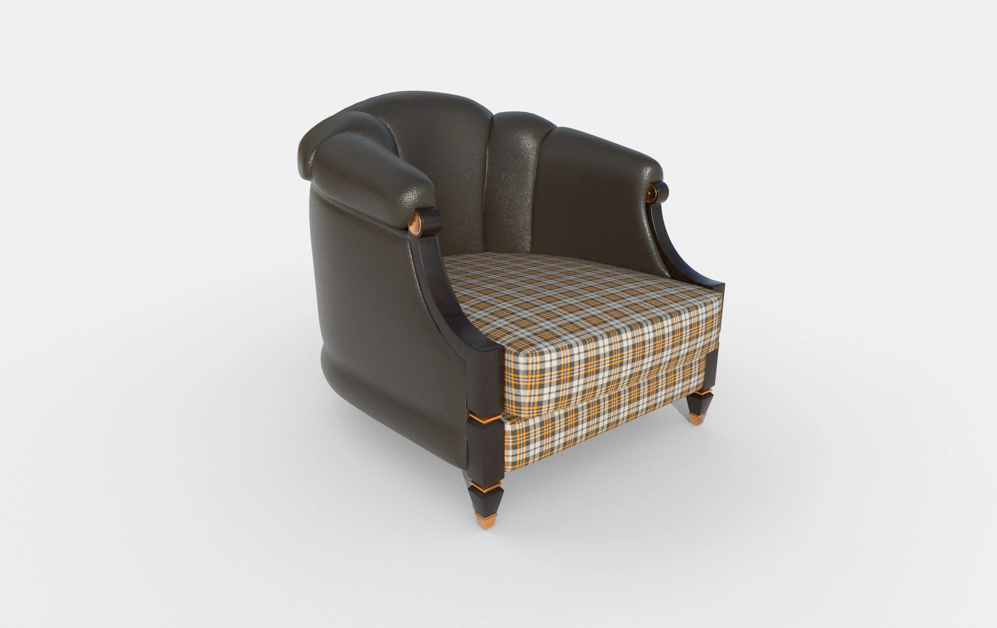 Armchair 57 3D Model .c4d .max .obj .3ds .fbx .stl .blend 