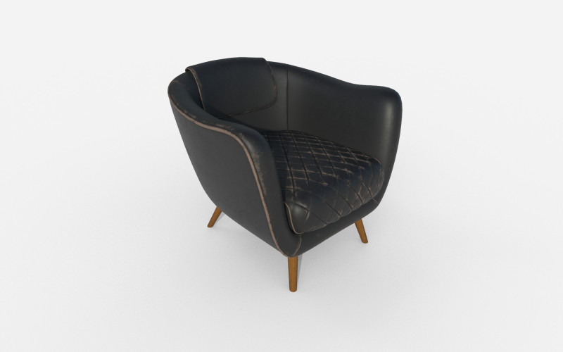 アームチェア 61 3Dモデル .c4d .max .obj .3ds .fbx .stl .blend 