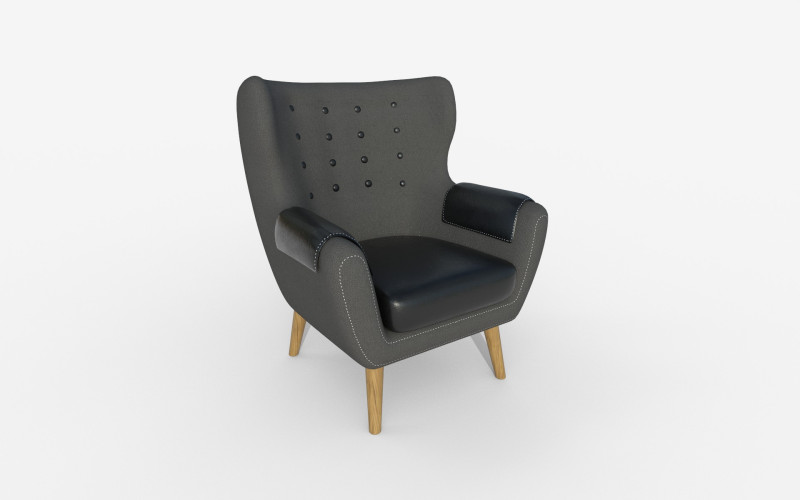 Fauteuil 70 3D Model .c4d .max .obj .3ds .fbx .stl .blend