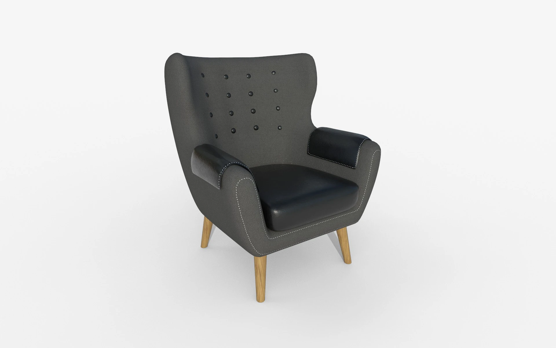 Armchair 70 3D Model .c4d .max .obj .3ds .fbx .stl .blend