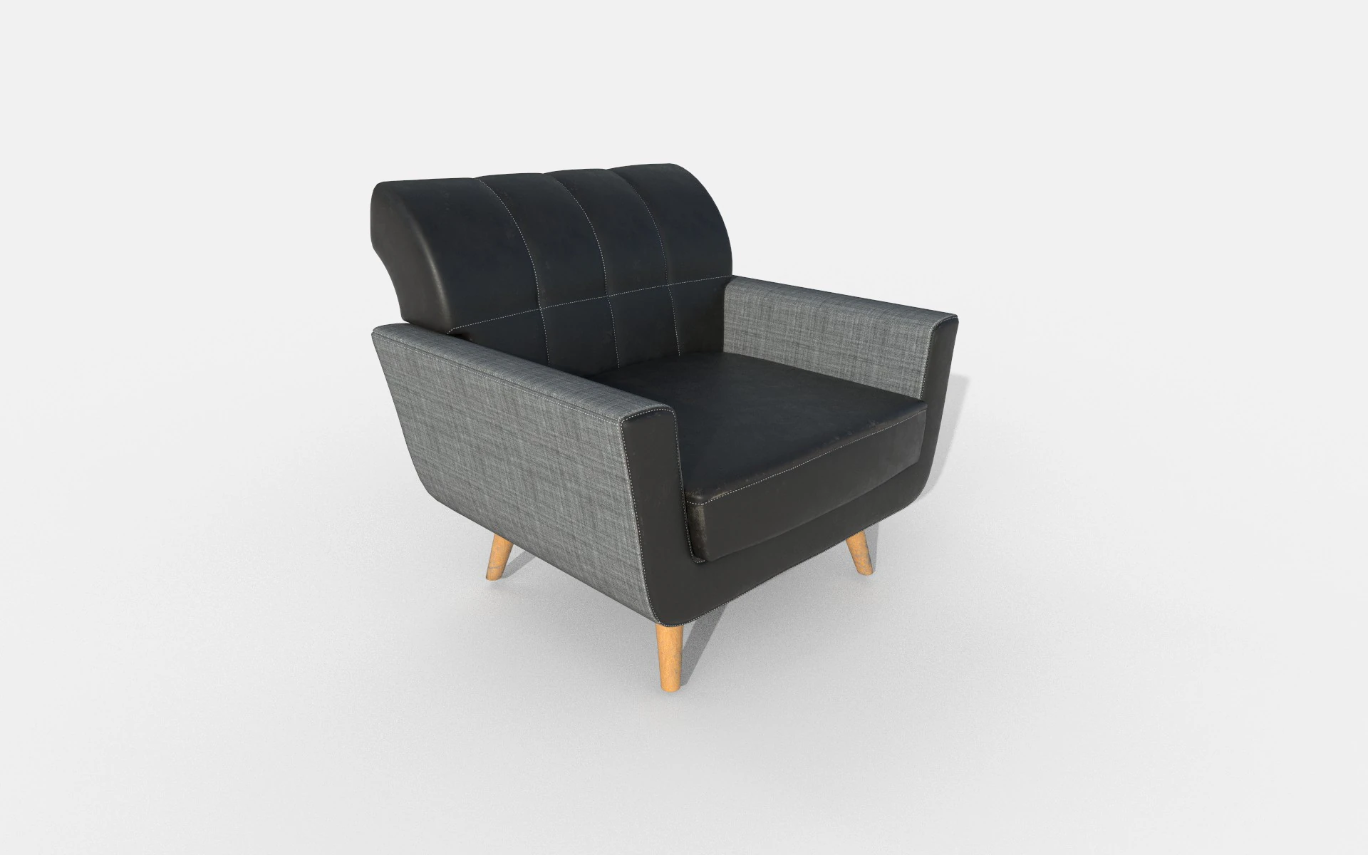 Armchair 76 3D Model .c4d .max .obj .3ds .fbx .stl .blend 