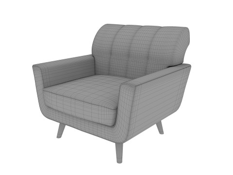 Kursi berlengan 76 Model 3D