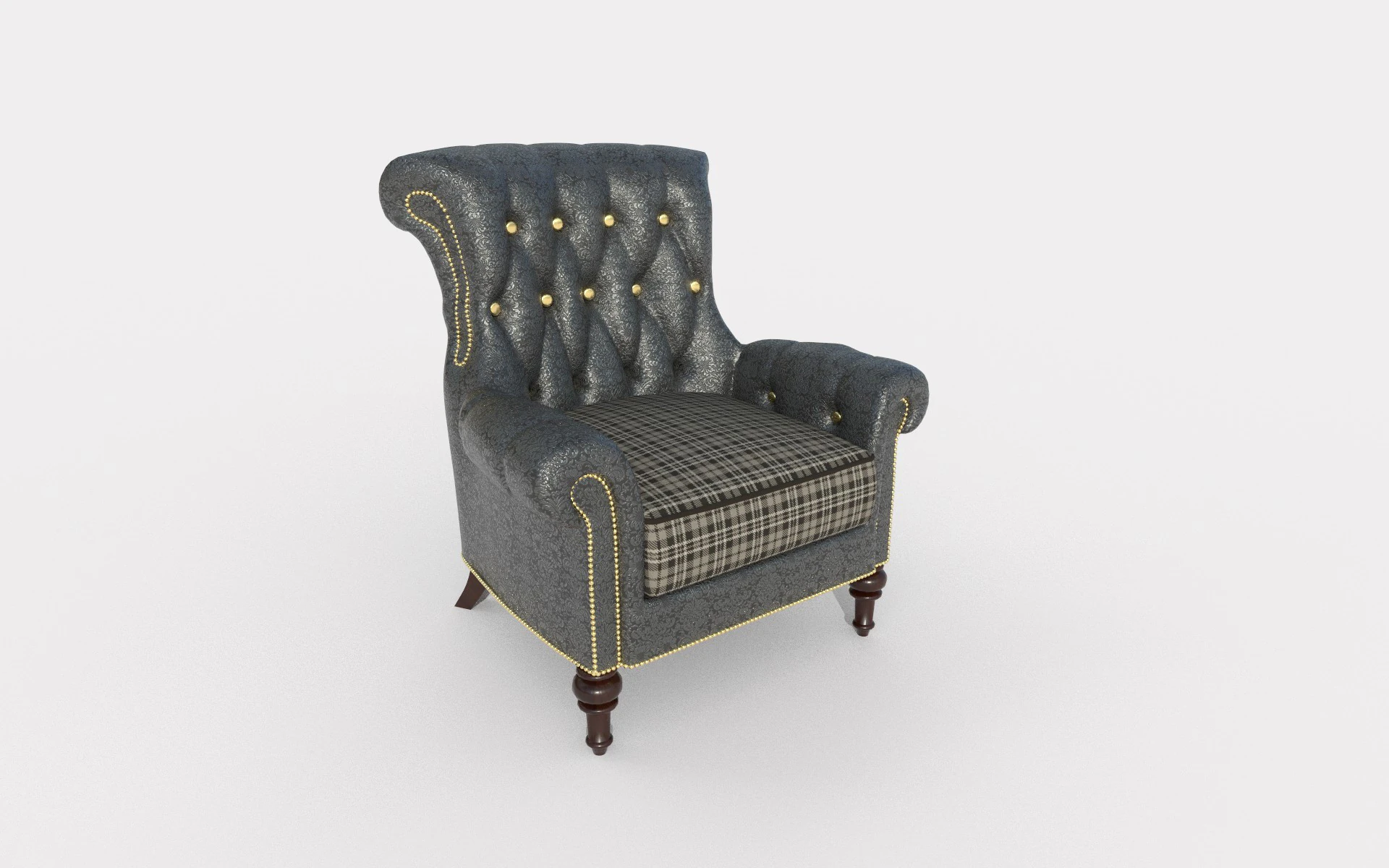 Armchair 81 3D Model .c4d .max .obj .3ds .fbx .stl .blend 