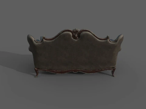 Leather Sofa 2d 3D Model