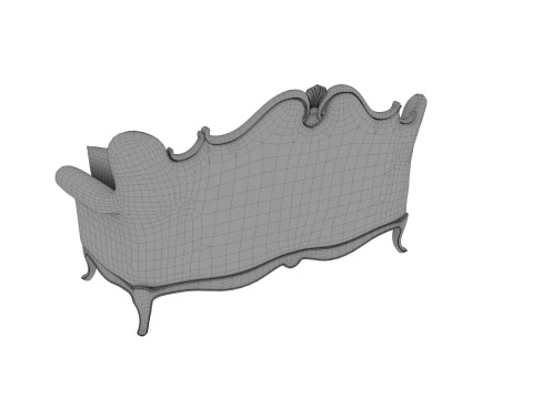 Leather Sofa 2d 3D Model