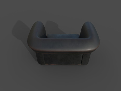 真皮沙发2c 3D 模型