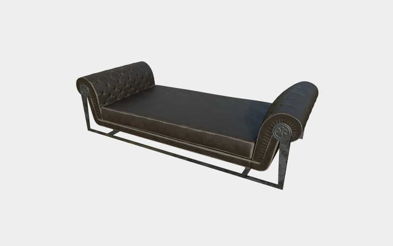 Sof&aacute; de cuero viejo Modelo 3D .c4d .max .obj .3ds .fbx .stl .blend 