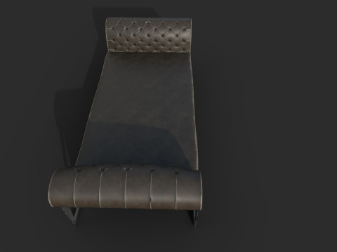 Sof&aacute; de cuero viejo Modelo 3D