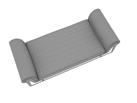 Old Leather Sofa 3D Model