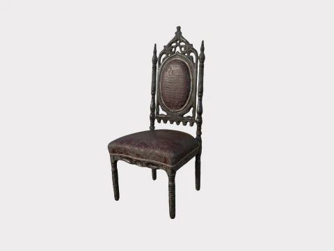 Ancienne chaise gothique Modèle 3D