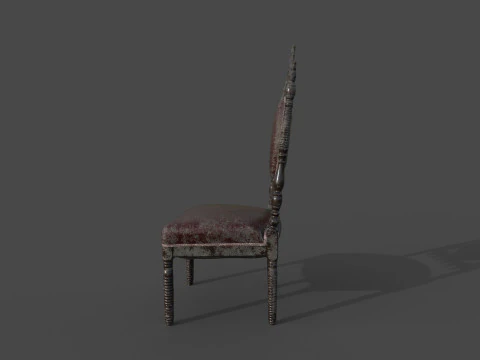 古いゴシック様式の椅子 3Dモデル