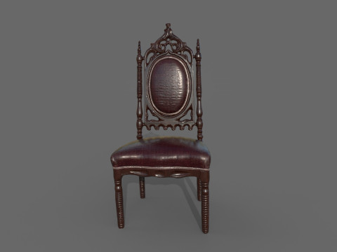 Gotik Sandalye 3D Model
