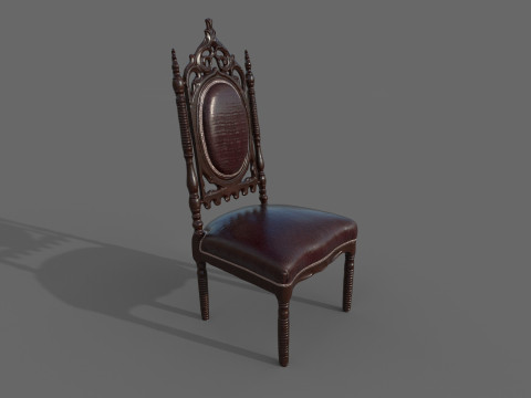 Gotik Sandalye 3D Model