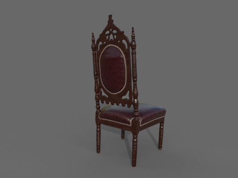 Gotik Sandalye 3D Model