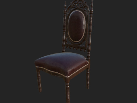 Gotik Sandalye 3D Model