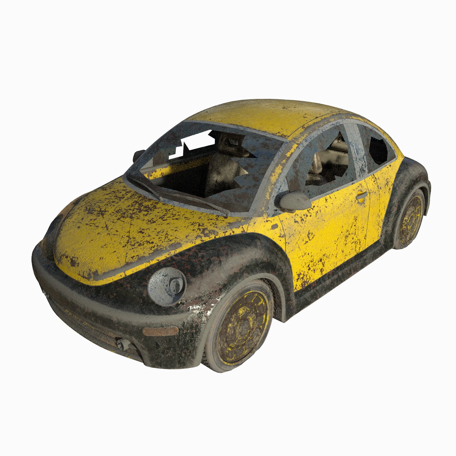 Auto abbandonata 12 Modello 3D .c4d .max .obj .3ds .fbx .stl .blend 