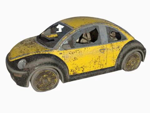 Auto abbandonata 12 Modello 3D