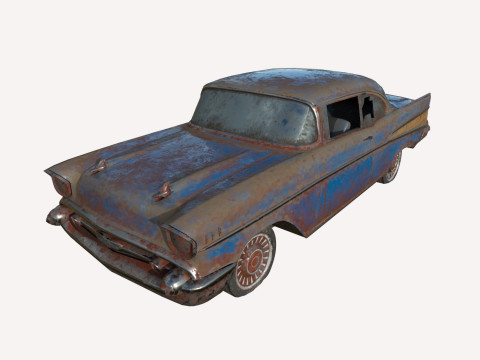 Porzucony samochód 09 Model 3D