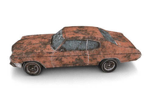 Auto abbandonata 01 Modello 3D