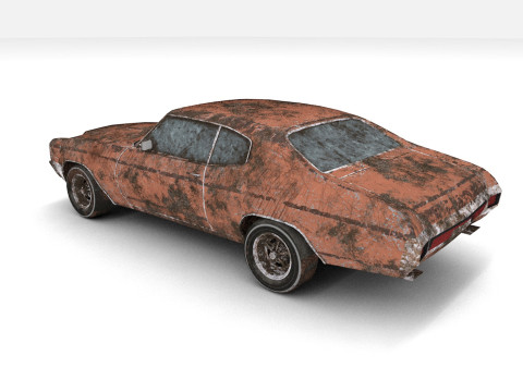 Auto abbandonata 01 Modello 3D