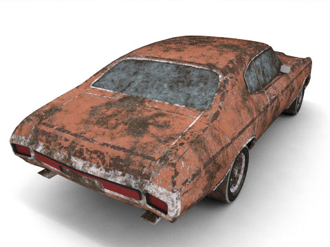 Auto abbandonata 01 Modello 3D