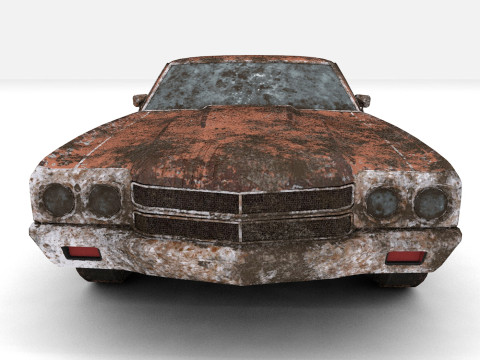 Auto abbandonata 01 Modello 3D