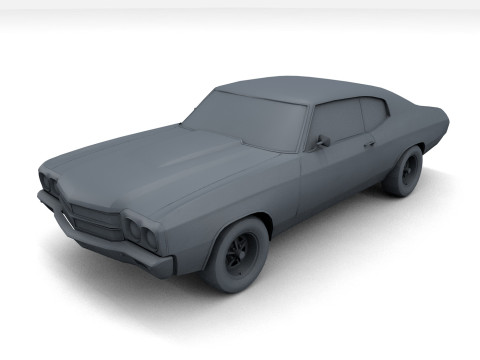 Auto abbandonata 01 Modello 3D