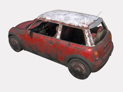 Auto abbandonata 17 Modello 3D