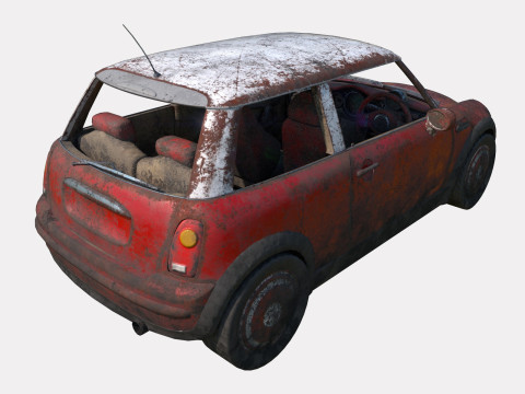 Auto abbandonata 17 Modello 3D