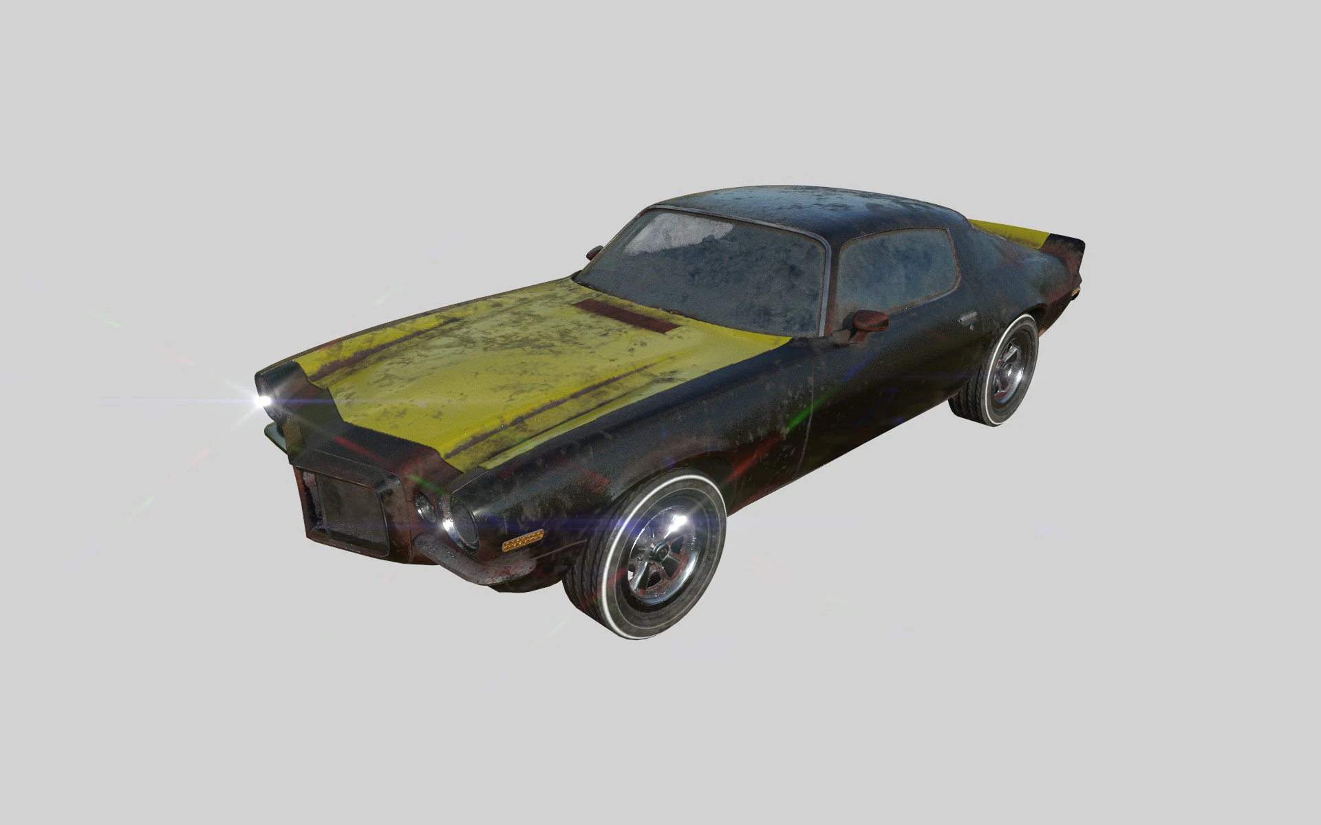 Abandoned Car 26 3D Model .c4d .max .obj .3ds .fbx .stl .blend