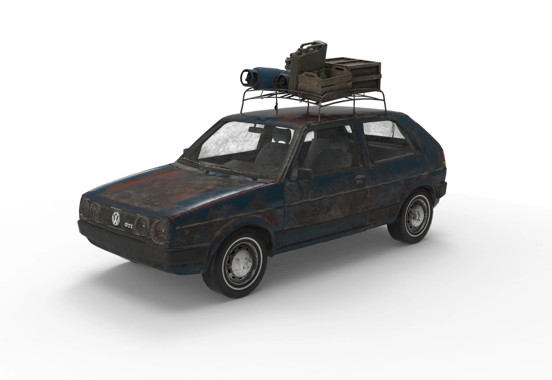 Abandoned Car 24 3D Model .c4d .max .obj .3ds .fbx .stl .blend