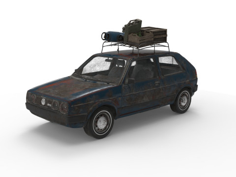 Abandoned Car 24 3D Model