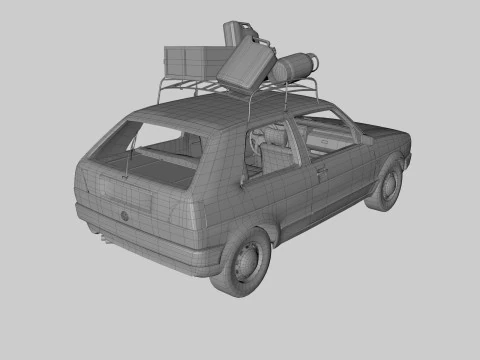 Abandoned Car 24 3D Model