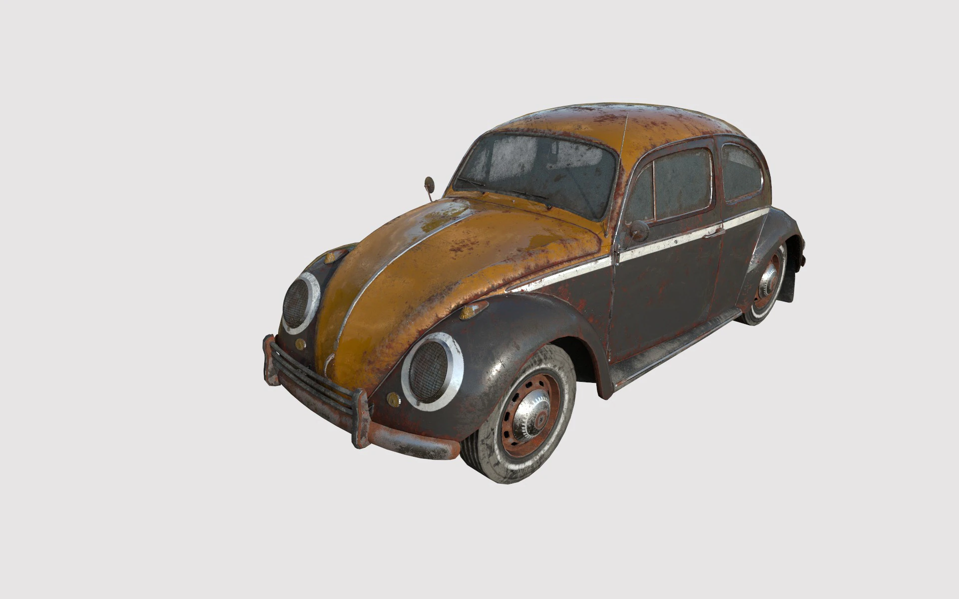Abandoned Car 22 3D Model .c4d .max .obj .3ds .fbx .stl .blend 