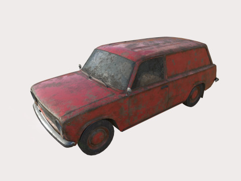 Abandoned Car 21 3D Model