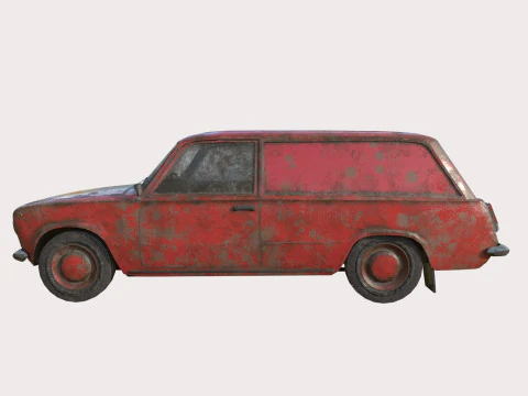 Abandoned Car 21 3D Model