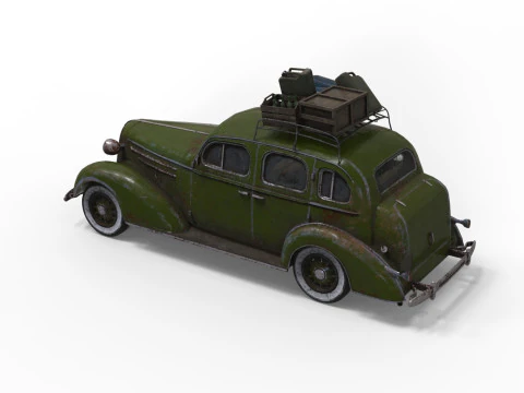 Abandoned Car 20a 3D Model