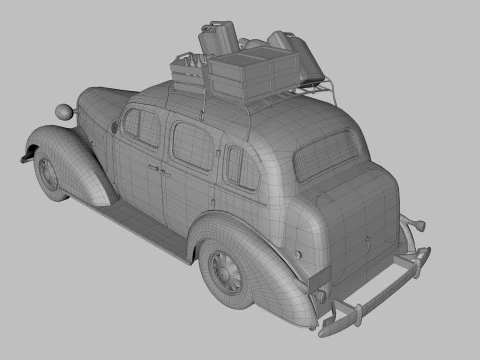 Abandoned Car 20a 3D Model