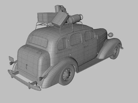 Abandoned Car 20a 3D Model